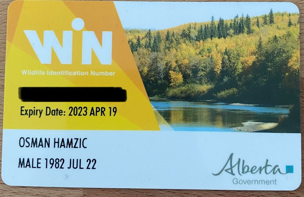 Alberta fishing license
